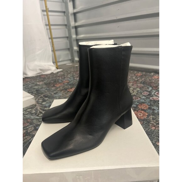 & OTHER STORIES Odette Square Toe Boot Black Womens Size 5 - Picture 6 of 10